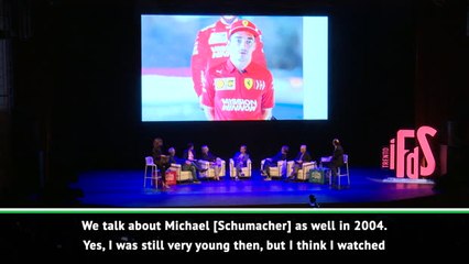 Скачать видео: MOTORSPORT: F1: Leclerc pays homage to Schumacher