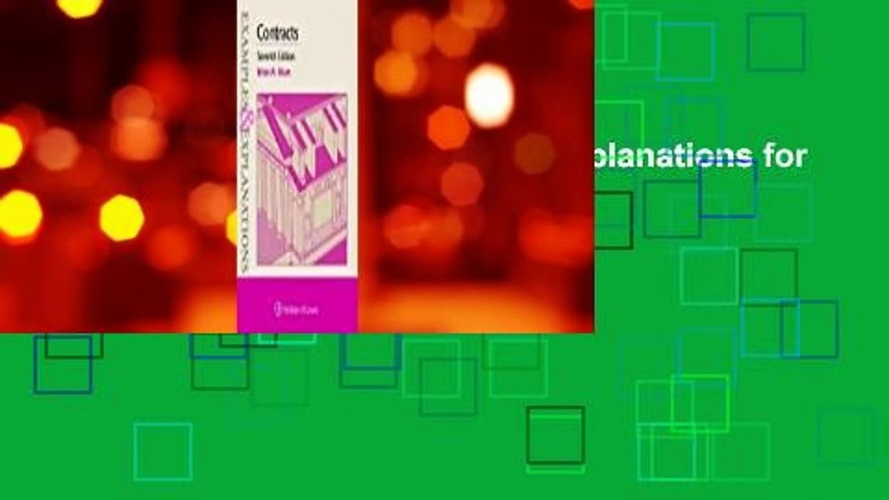 [NEW RELEASES]  Examples & Explanations for Contracts by Brian A Blum