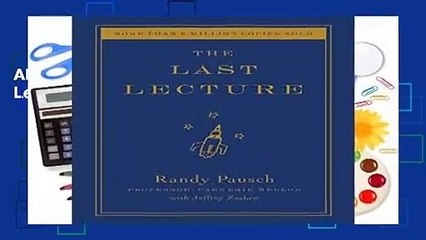 About For Books  The Last Lecture  For Online