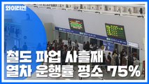 철도 파업 사흘째...열차 운행률 평소 75% / YTN