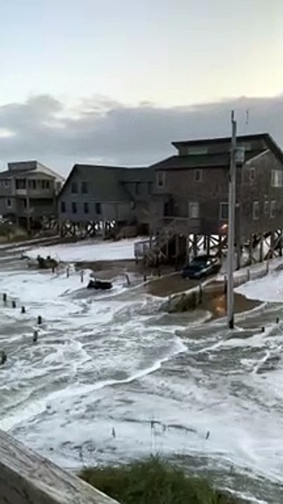 Storm Sends Tide Overland
