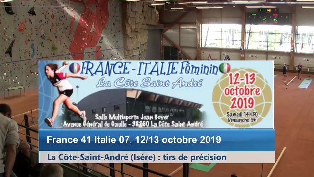 Septième tour, tir de précision, France / Italie féminin, La Côte-Saint-André 2019