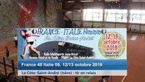 Neuvième et dernier tour, tir en relais, France / Italie féminin, La Côte-Saint-André 2019