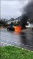 Car in Worthing engulfed flames