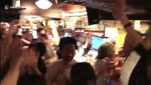 Pub in Osaka goes wild as Japan beat Scotland to claim place in quarter-finals