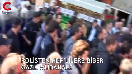 Polisten HDP'lilere biber gazlı müdahale