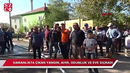 Bolu’da samanlıkta çıkan yangın, ahır, odunluk ve eve sıçradı