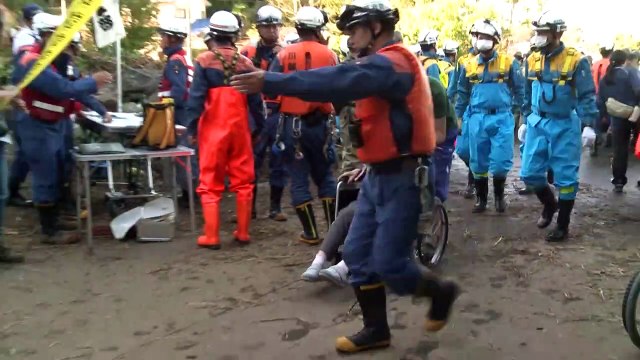 Rescue at flooded elderly home after Typhoon Hagibis slams Japan