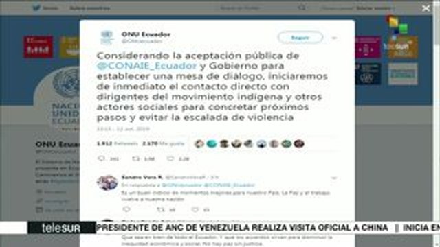 La ONU iniciará conversaciones con pueblos indígenas de Ecuador