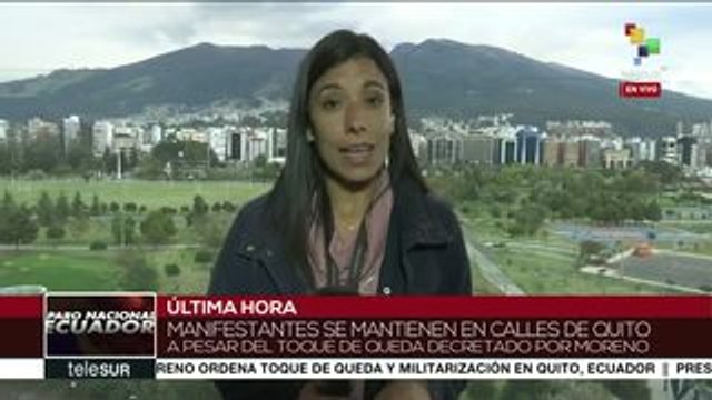 Ecuador: continúan las manifestaciones en el centro de Quito