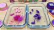 Purple vs Pink ! Flower - Mixing Makeup Eyeshadow into Clear Slime | Satisfying Slime s #585