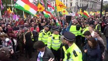 Kurds and Londoners gather to protest Turkish invasion of northern Syria