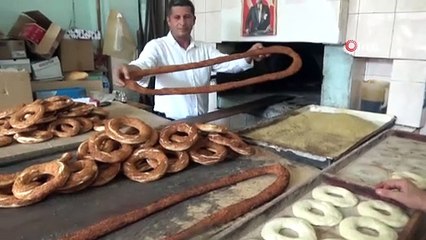 30 Yıllık Simitçiden 1 metre 25 Santimlik Simit