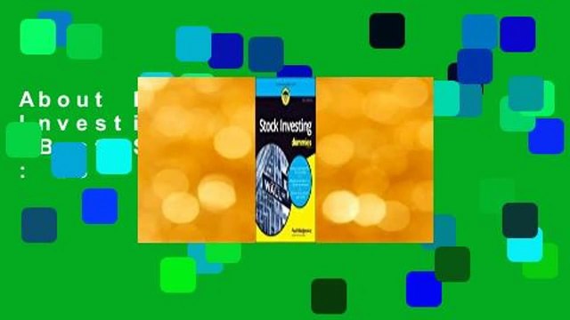 About For Books Stock Investing for Dummies Best Sellers Rank : #3