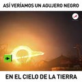 Así se vería un agujero negro desde la Tierra