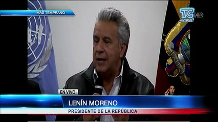 Declaraciones del Presidente Lenin Moreno en el 'Diálogo por la Paz'