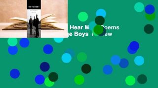 About For Books  You Hear Me?: Poems and Writing by Teenage Boys  Review