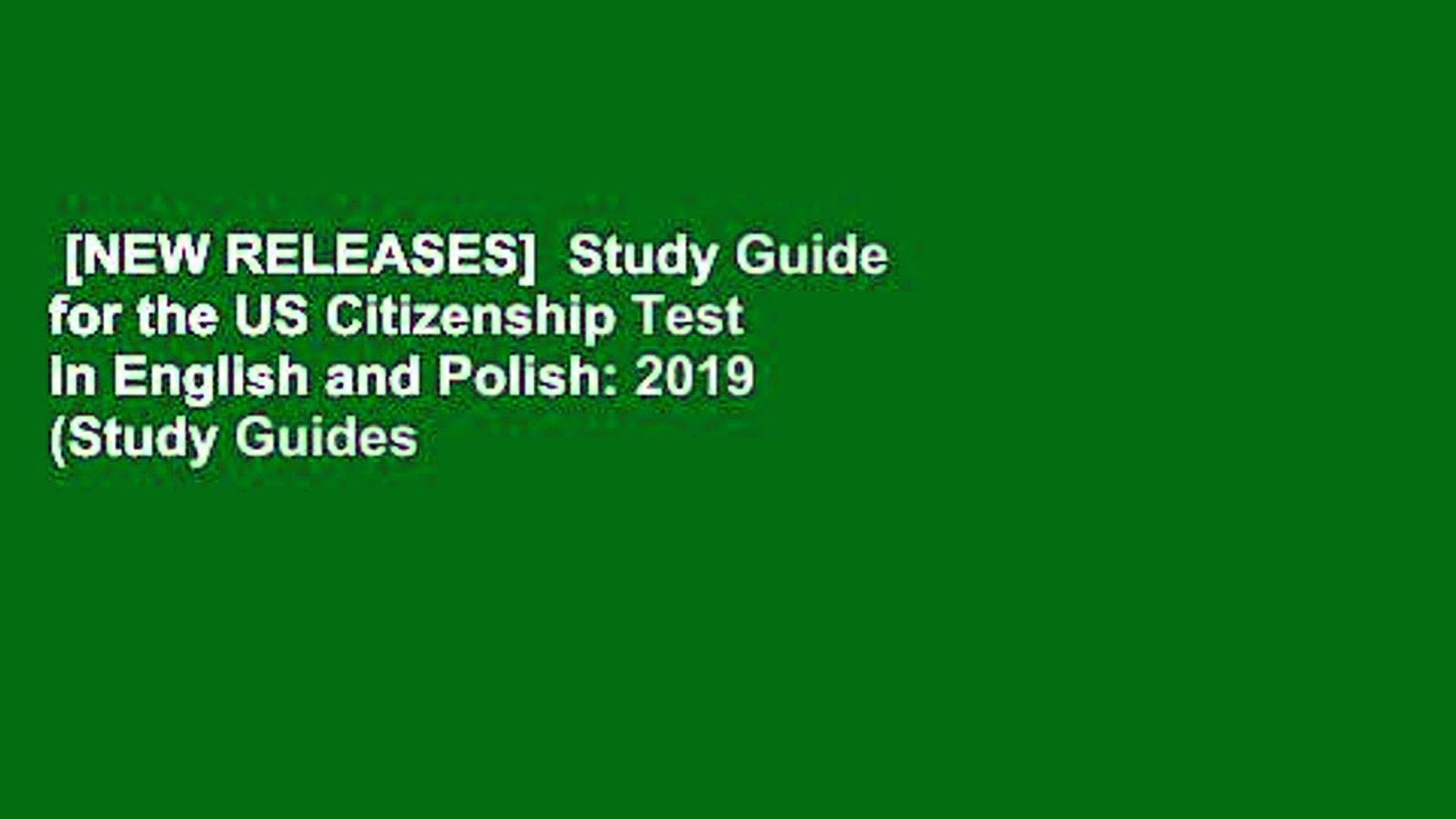 [NEW RELEASES]  Study Guide for the US Citizenship Test in English and Polish: 2019 (Study Guides