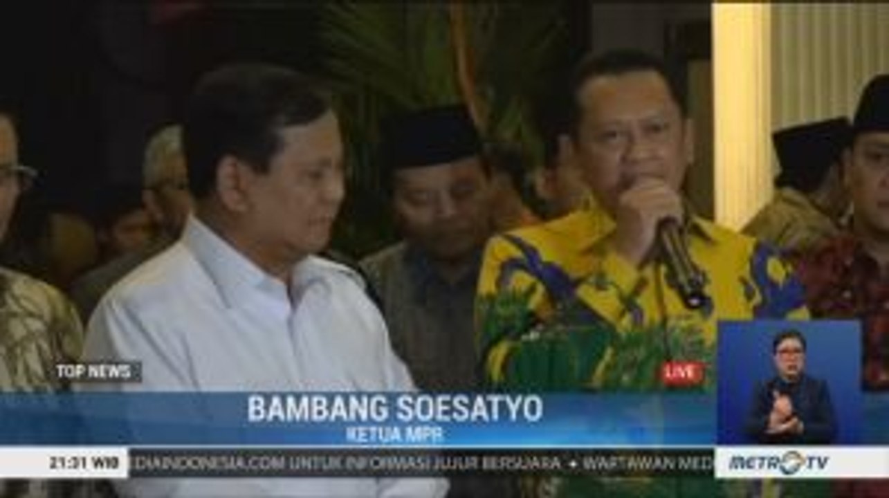 Pimpinan MPR Undang Prabowo ke Pelantikan Jokowi-Ma'ruf