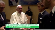 Italy meet the Pope to celebrate Euro 2020 qualification