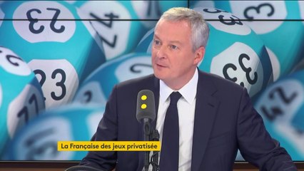 "Nous entourons la privatisation de la Française des jeux de toutes les garanties pour éviter qu'il y ait une addiction", assure Bruno Le Maire