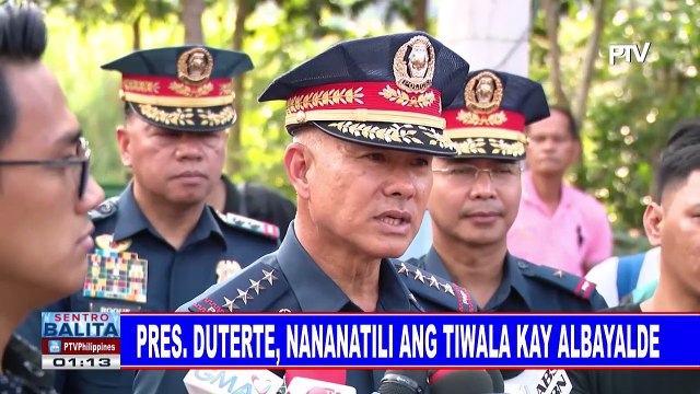 Pangulong #Duterte, nananatili ang tiwala kay Albayalde
