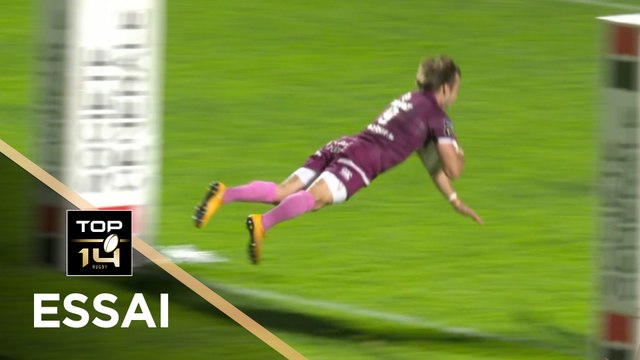 TOP 14 - Essai Yann LESGOURGUES (UBB) - Bordeaux-Bègles - Clermont - J7 - Saison 2019/2020