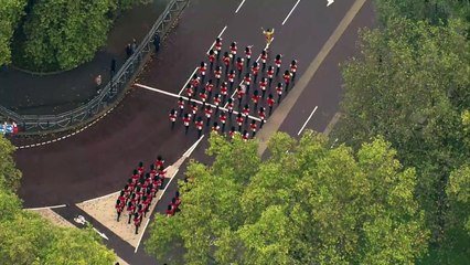 Aerials over Westminster ahead of The Queen's Speech