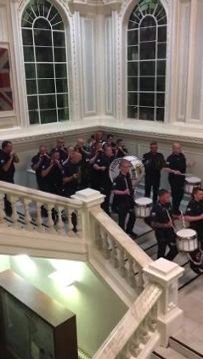Glasgow band the Govan Protestant Boys playing...