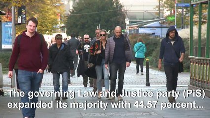 Poles react to win for governing conservatives in election