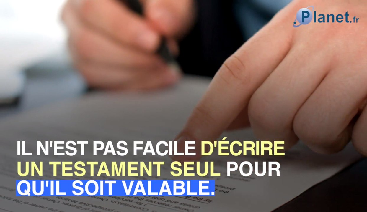 Comment écrire son testament seul