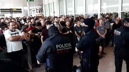 Concentració a l'aeroport de Barcelona