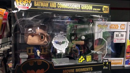 Batman and Commisioner Gordan Batman Begins Light Up Funko Pop Movie Moments