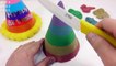 Learn Colors Slime Mixing Birthday Party Hat Colors Kinetic Sand Cake Toys For Kids