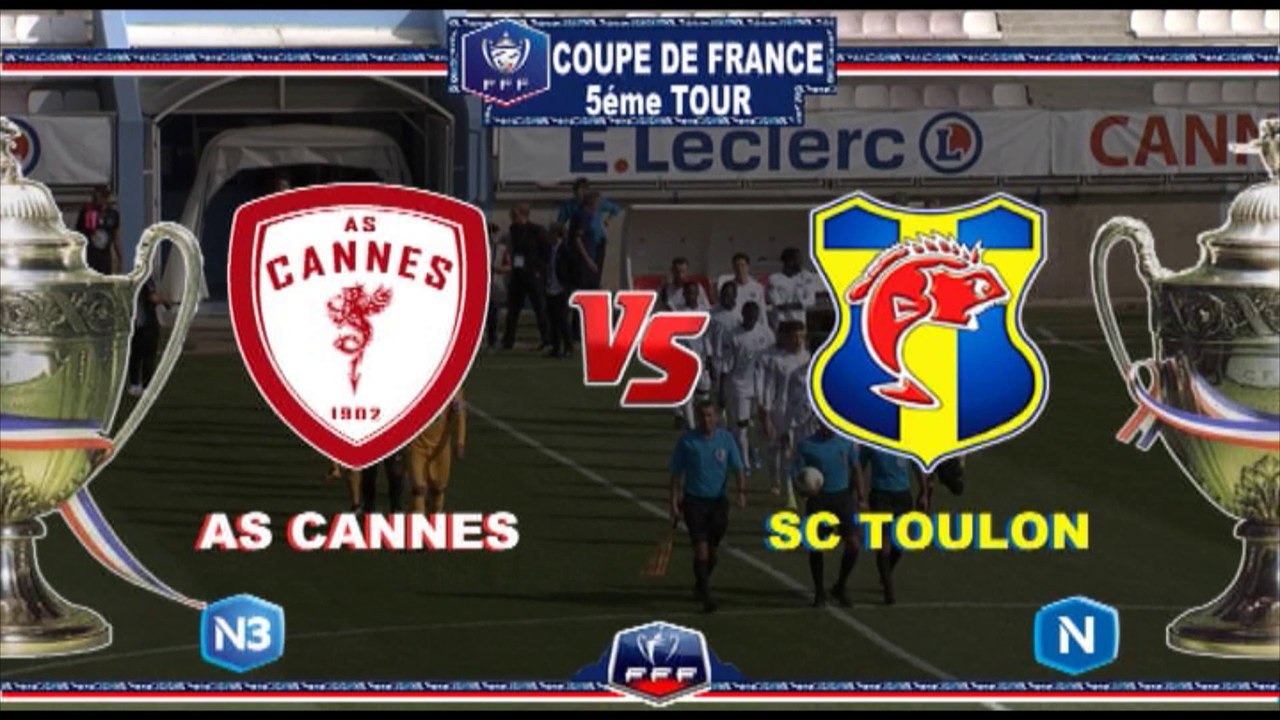Résumé  du match  AS CANNES  3-0  SC TOULON  -  5 tour Coupe de France  2019. ASCTV