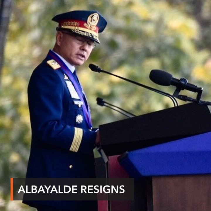 Amid 'ninja cops' issue, Albayalde steps down as PNP chief