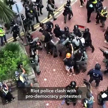 Multiple arrests in Hong Kong as protests hit pro-Bejing targets