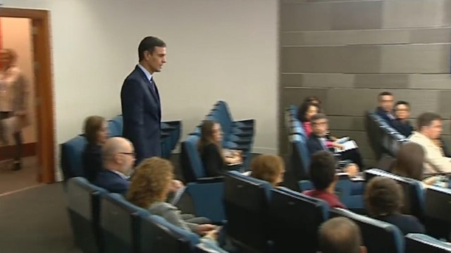 Declaración institucional de Sánchez en la Moncloa