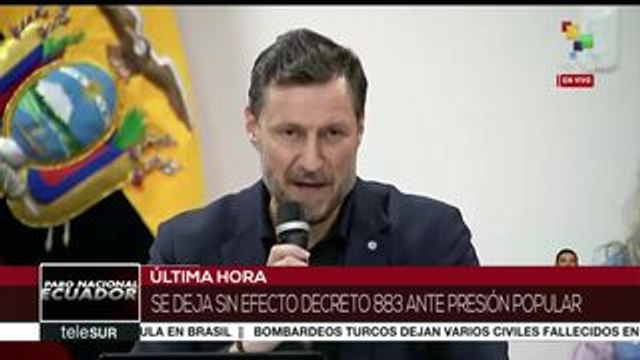 Acuerdan indígenas y pdte. ecuatoriano dejar sin efecto el decreto 883