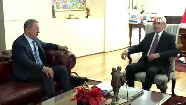 CHP lideri Kılıçdaroğlu, Milli Savunma Bakanı Hulusi Akar'ı kabul etti