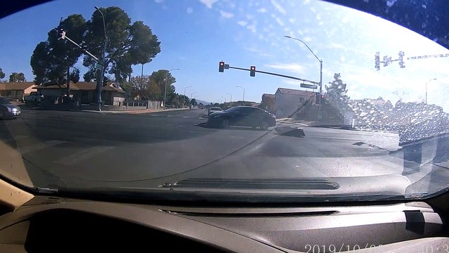 Motorcycle Slides to a Stop