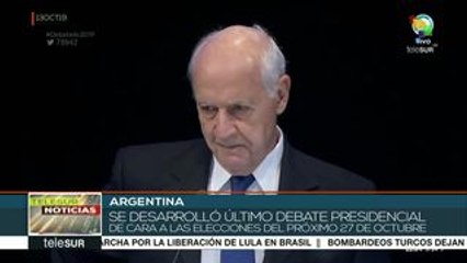 Debaten candidatos argentinos antes de la elección del 27-O