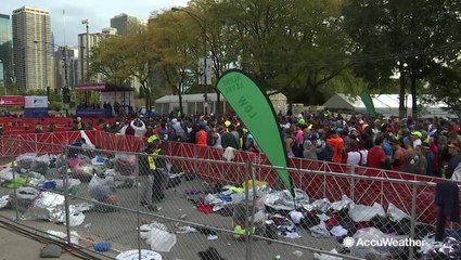 The race to clean up after the marathon: Laura Velasquez reports from Chicago