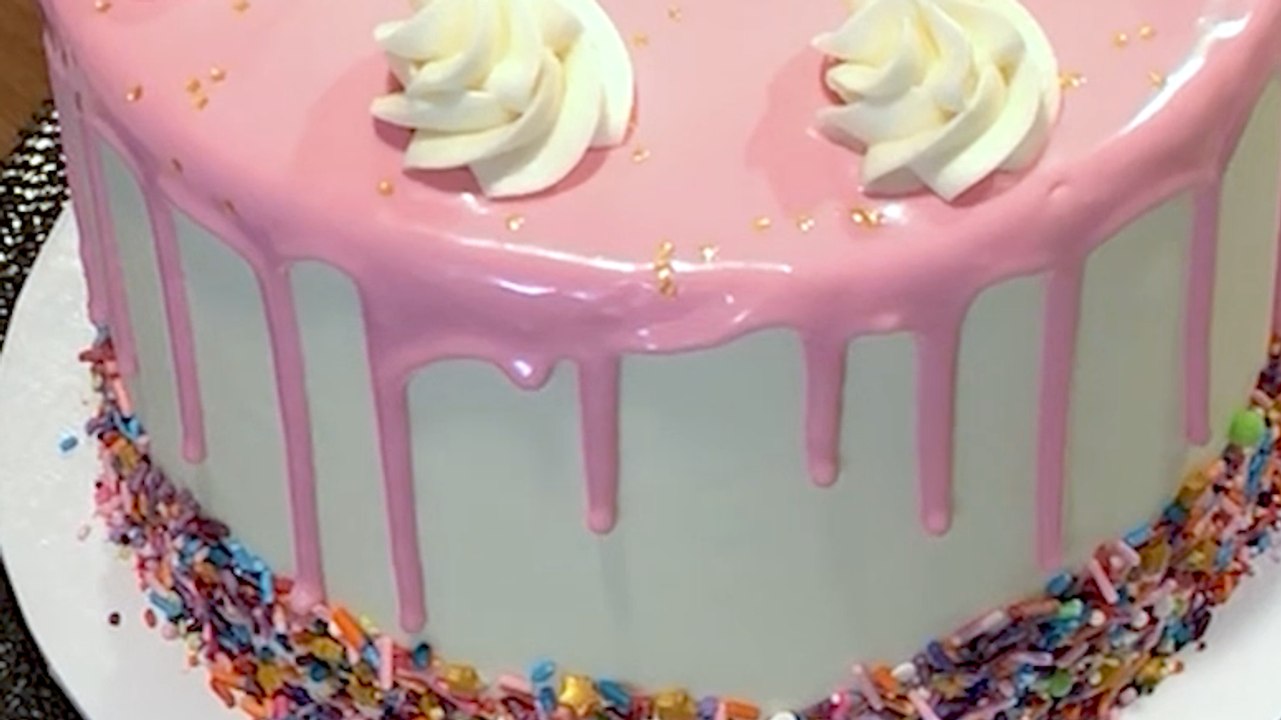 This Cake is Dripping in Pink!
