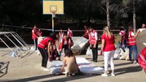 Türk Kızılay gönüllülerine çadır kurma eğitimi
