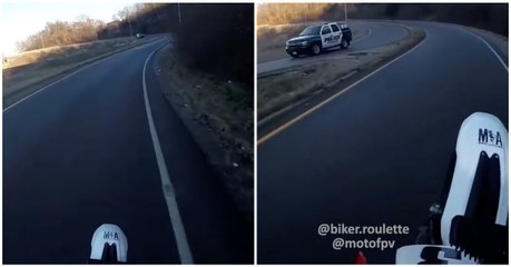 Queria dar aquele "gozinho" ao passar pelo carro na polícia... correu-lhe mal!