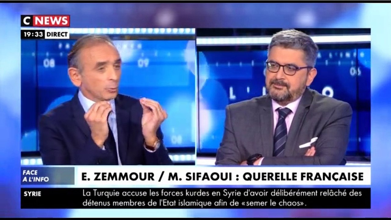 Débat tendu Eric Zemmour VS Mohamed Sifaoui