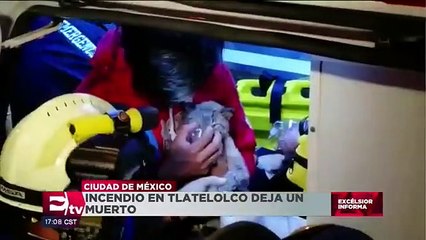 Incendio en Tlatelolco deja una persona muerta