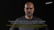 Comunicado de Tsunami Democràtic leído por Pep Guardiola: 