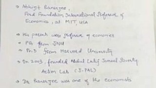 Abhijit Banerjee of india won Nobel prize of economics in 2019